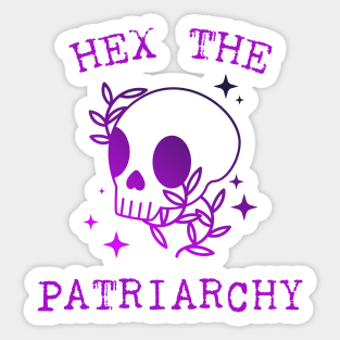 Hex The Patriarchy Femіnist Witch Funny Magical Mystical Magic scull Sticker